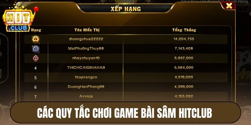 Các quy tắc chơi game bài Sâm Hitclub