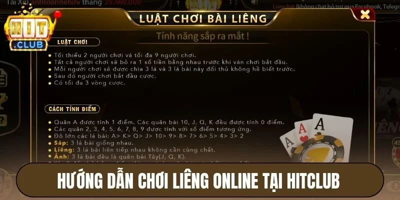 Hướng dẫn chơi liêng online tại Hitclub