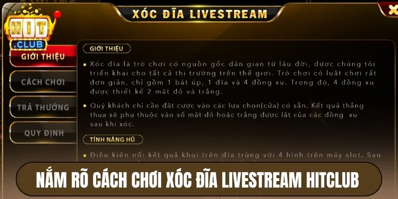 Nắm rõ cách chơi xóc đĩa livestream Hitclub