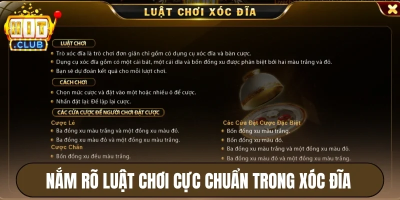 Nắm rõ luật chơi cực chuẩn trong xóc đĩa Hitclub